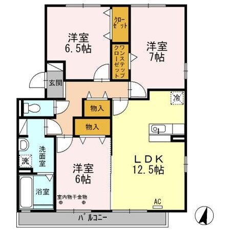 川原町駅 徒歩15分 3階の物件間取画像